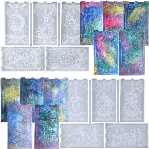 Tarot Cards Resin Molds 10 Different Silicone Major Arcana Cards Molds Large Tarot Molds For DIY Tarot Cards Game,Decoration