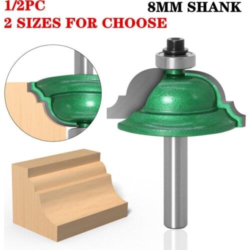 1pc 8mm Shank Milling Cutter Woodwork Cove Bit With Bearing 8mm Shank Dovetail Router Bit Cutter Wood Working
