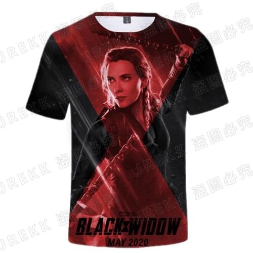 Marvel The Avengers Black Widow 3D T Shirts Casual Streetwear Boy Girl Kids Men Women Children Printed T-shirt Tops Cool Tee