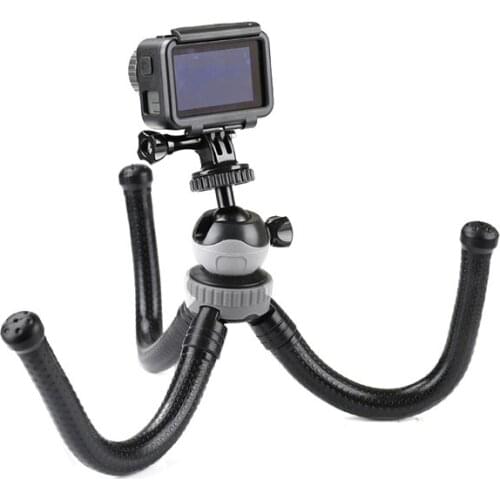 Sports camera Flexible Octopus Tripod 360 degree rotating Head Holder for DJI OSMO ACTION for gopro motion camera Accessories
