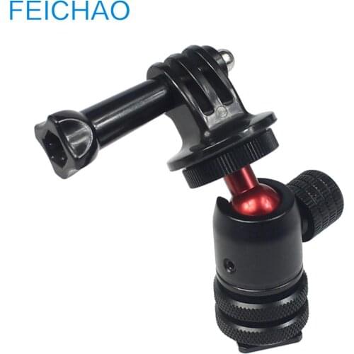 Hot Cold Shoe Mount to Tripod Monopod Mount Adapter Mobile Phone Clip 380 Ballhead for GoPro Hero 9 8 7 6 5 Yi Action Cameras