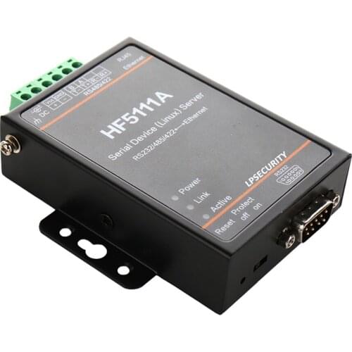 HF5111A Industrial Serial Linux Server RJ45 RS232 RS485 RS422 to Ethernet Converter Module Support TCP IP Modbus Protocol Q187