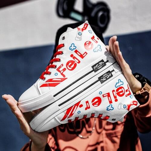 Men Casual Shoes High top Canvas All-match Outdoor Board Shoes Men Fashion Sneakers Damping Breathable Trend Men Vulcanize Shoes