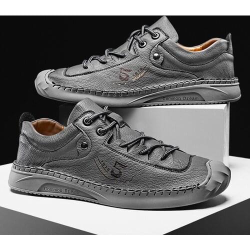 Fashion Mens Shoes Man Shoes Sport Men Zapatillas Para Hombre Genuine Leather Zapatos De Casual Black Cuero Genuino