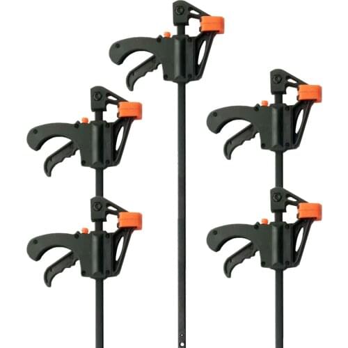 ENSUNM 4inch and 6inch Woodworking Work Bar F Clamp Clip Set Hard Quick Ratchet Release DIY Carpentry Hand Tool Gadget