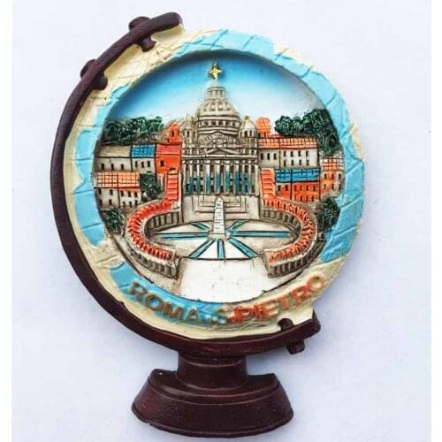 QIQIPP Italy original order Rome St. Peters Square creative globe eating stereo refrigerator souvenir handwritten letter