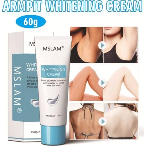 60g Underarm Whitening Cream Armpit Elbow Bikini Whitening Cream Underarm Dark Skin Brightening Arbutin Skin Care