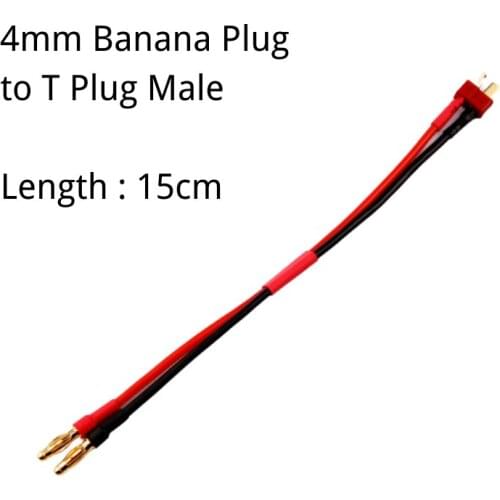 Adapting Cable 4MM Banana Plug Male to T Plug Male Lipo Battery Adapt Connector RC Multiritor Parts Wires