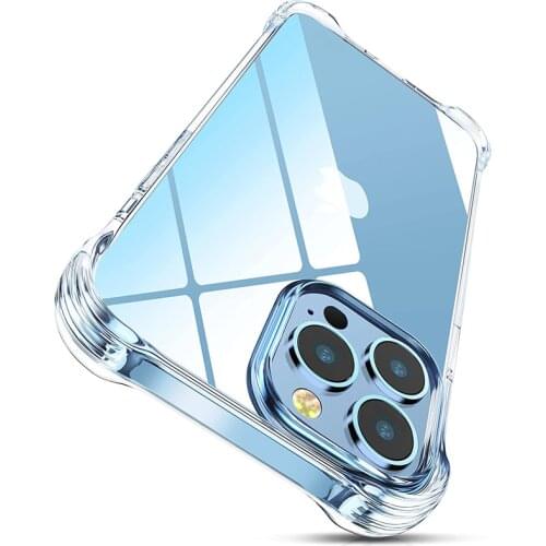 Luxury Clear Case For iPhone 11 12 13 Pro XS Max Shockproof Silicone Case 6 7 8 Plus XR X Back Cover Phone Case