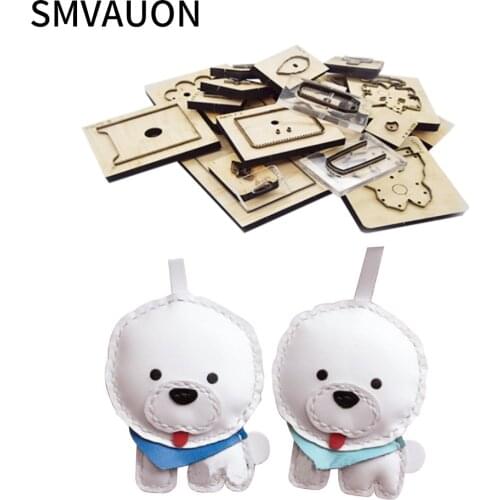 SMVAUON Wooden Die-Cut Key Pendant Phone Pendant Puppy Pizza Pendant Die-Cutting Machine Mold