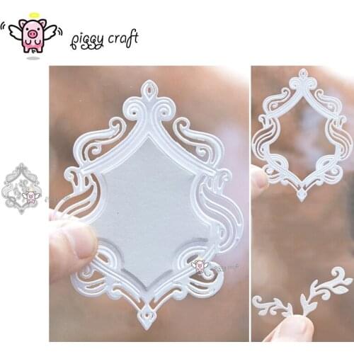 Piggy Craft metal cutting dies cut die mold Irregular flower leaf frame Scrapbook paper craft knife mould blade punch stencils