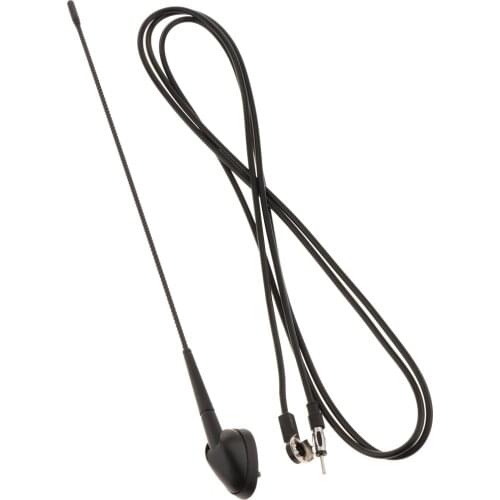 Universal Car Front Roof Mounted Aerial Antenna with Base Black