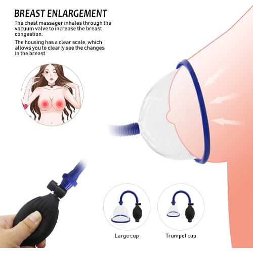 Breast Enlarger Vacuum Cup Nipple Sucker Adult Sex Toys For Woman Breast Enhancement Nipple Massager Breast Pump Sextoys
