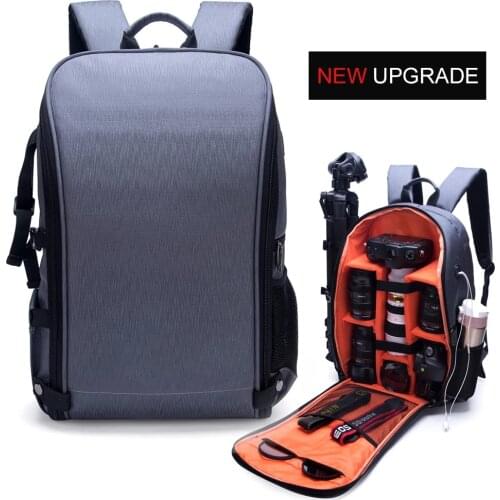 Waterproof Photo Camera Backpack Fashion Style Video DSLR Nylon Bag fit 15.6inch Laptop for Canon Nikon Sony Tripod Lens SLR