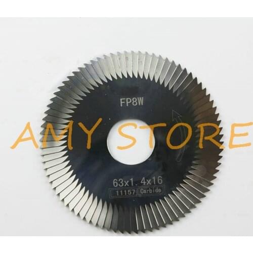 High Hardness FP8W Carbide 3 Side Blade Saw 63x1.4x16mm Tungsten Steel MillingCutter for Key Duplicator Machine for JMA ECCO etc