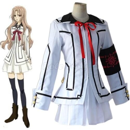 Japanese Anime Cosplay Vampire Knight Souen Ruka / Kuran Yuki Women School Uniform Halloween Party JK Uniform Full Sets C104M290