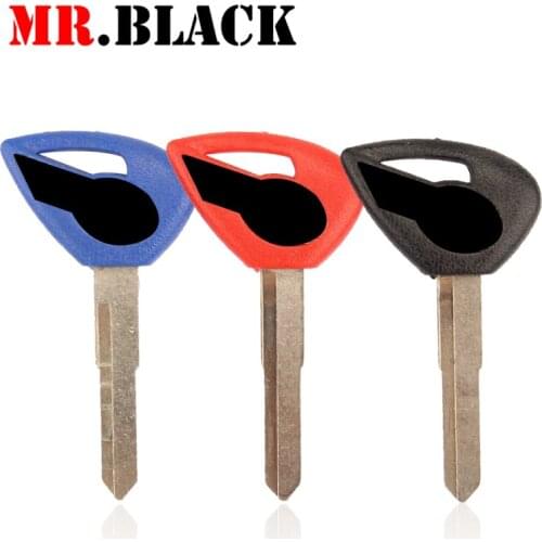 Black / Red Motorcycle Blank Key Uncut Blade For YAMAHA Dragstar V-Star DS400 DS650 XVS400 XVS650 XV1900 XVS1300 XVS950