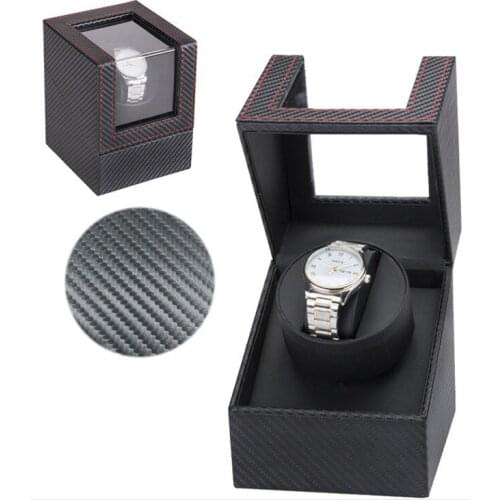 1PCS High Class Motor Shaker Watch Winder Holder Display Automatic Mechanical Watch Winding EU/US/AU/UK Plug PU Leather-20190709