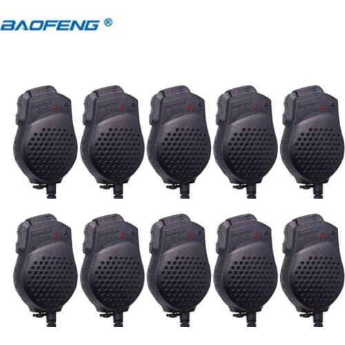 10PCS Original BAOFENG UV-82 2 Dual PTT Speaker Mic Microphone For Baofeng UV82 UV-82Plus GT-5TP Portable Radio Walkie Talkie