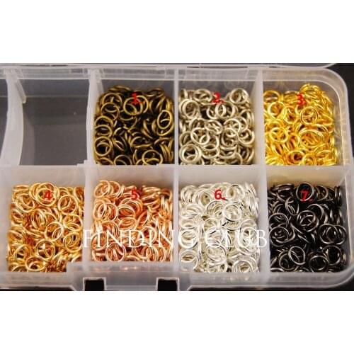1000 pcs 6mm Mix colors Open Jumprings Jump Ring DIY Metal Bracelet Necklace Jewelry Findings