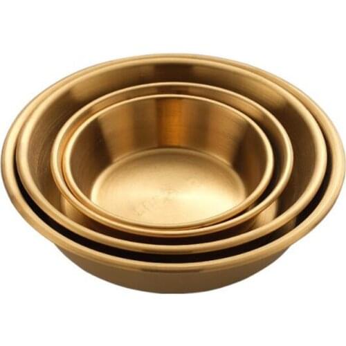 30pcs Sauce Dish Appetizer Serving Tray Stainless Steel Snack Plates Kitchen Supplies Silver Golden Side Dish Plates