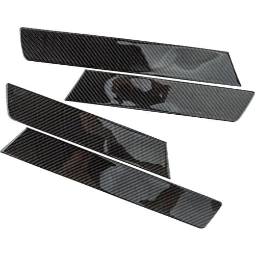 4pc/Set Carbon Fiber Black Interior Door Panel Cover Trim Strip Accessories Fit for Honda CR-V 2007 2008 2009 2010 2011