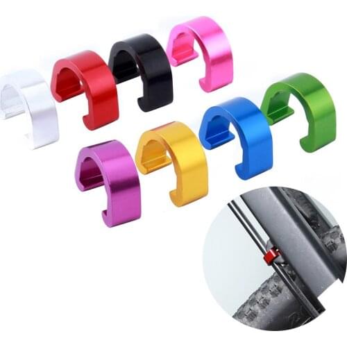5Pcs MTB Bike Brake Cable/Derailleur Line Case Aluminum Alloy C-Shape Buckle Clasps Bicycle C Clips Outdoor Cycling Parts