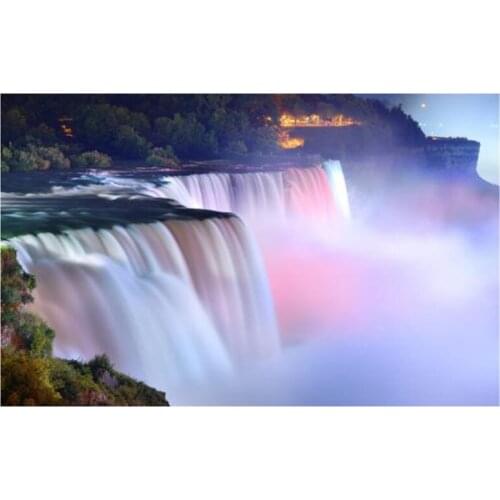 5D DIY Full Round/Square Diamond Painting Waterfall Scenery 3D Embroidery Cross Stitch Rhinestone Mosaic Home Decor Art Yy82