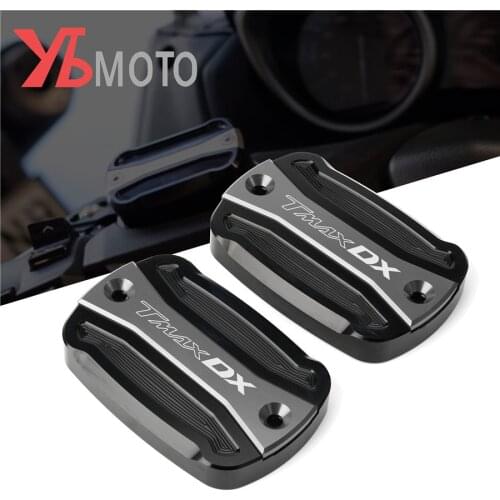 New "TMAX DX logo" Motorcycle Accessories High Quality CNC Brake Fluid Reservoir Cap Cover For Yamaha TMAX530 DX T-MAX 530