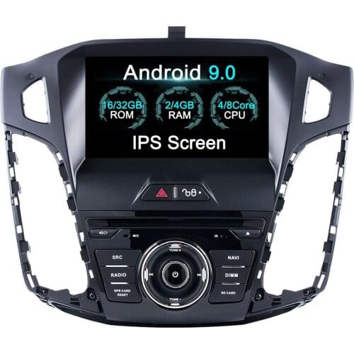 1 Din Car no DVD Multimedia player Android 9 GPS Stereo System For Ford/Focus 2012-2017 Radio FM eight Cores 4+32G headunit