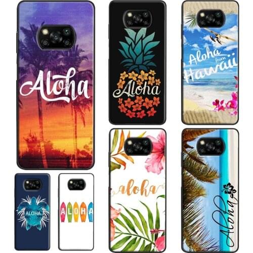 Hawaii Aloha For POCO F3 F1 F2 M3 X3 Pro Phone Case For Xiaomi Mi 11 Lite Ultra 10T Pro Mi Note 10 Lite