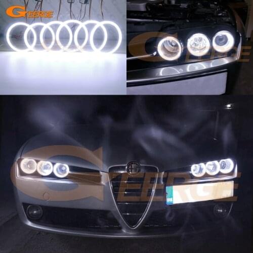 For Alfa Romeo 159 2005 2006 2007 2008 2009 2010 2011 2012 Excellent Ultra bright COB led angel eyes halo rings Day Light