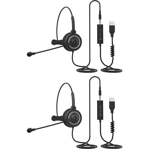 Business Headsets Telephone Operator 3.5mm Call Center Wired Business Headset with Microphone Telephone Operator
