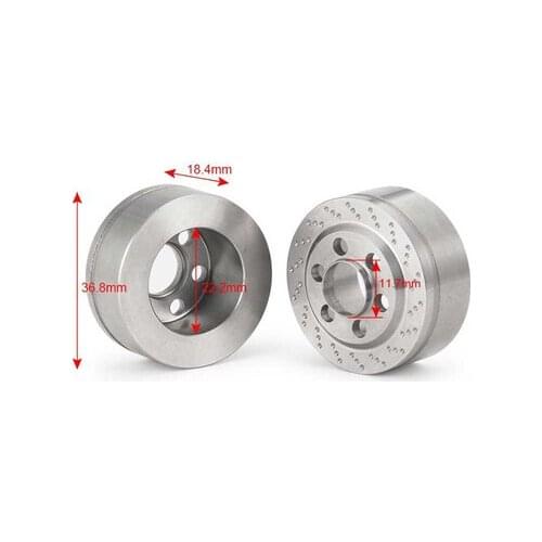 Simulation climbing car VP1.9/2.2 inch stainless steel imitation brake disc wheel hub counterweight 88 grams TRX4 SCX10