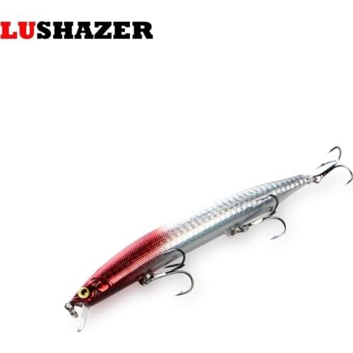 LUSHAZER Minnow Fishing Lures China 20g 135mm Hard Fishing Baits Isca Artificial Bass Lure Wobbler Vib Swimbait Fishing Tackle