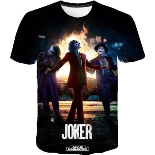 Cool goth clothes The Joker 2 Printed T Shirt Men Women Children Summer Short Sleeves Streetwear tshirt Boy Girl kids Tops Tees