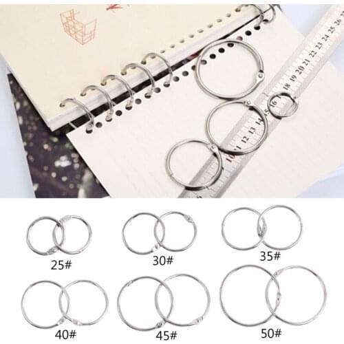 Metal Loose Leaf Book Binder Hoop Ring Multifunctional Keychain Circle DIY Album