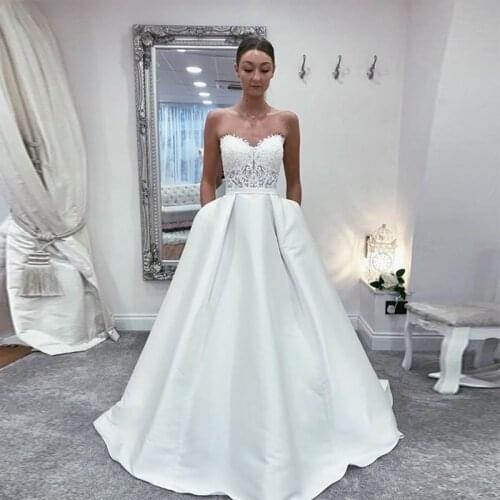 MYYBLE Satin Wedding Dresses