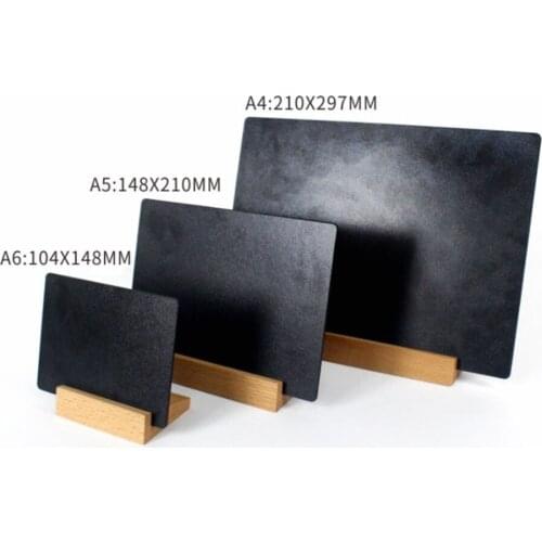 1Pcs A5 Price Brand Rewritable Billboard Milk Tea Shop Cafe Menu Hand-Painted Creative DIY Wooden Table Brand Desktop Price