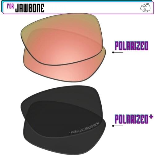EZReplace Polarized Replacement Lenses for - Oakley Jawbone Sunglasses - BlackP Plus-RoseP