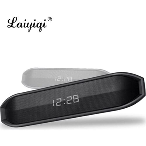 Laiyiqi popular hot sale mini Wireless Bluetooth speaker LED Clock Display Outdoor Portable sound box Subwoofer audio caixa som