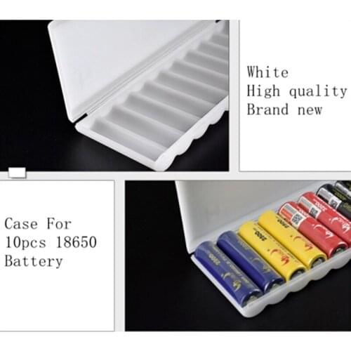 Durable 18650 Battery Storage Box Hard Case Holder For 10x 18650 Rechargeable Battery Power Bank Plastic Cases