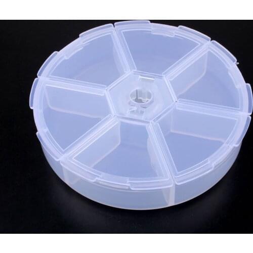 Empty Box 6 Grid Transparent Decoration Storage Case Nail Glitter Rhinestone Beads Accessories Container DIY Craft storage