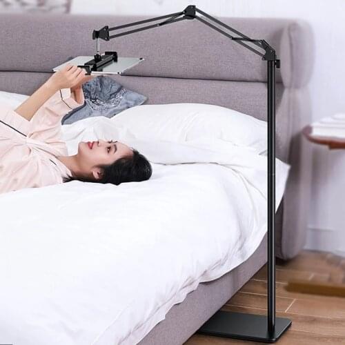 Scalable Flexible Arm Aluminum Tablet Phone Floor Stand Holder Support For iPhone IPad Pro12.9 Lounger Bed Mount Bracket