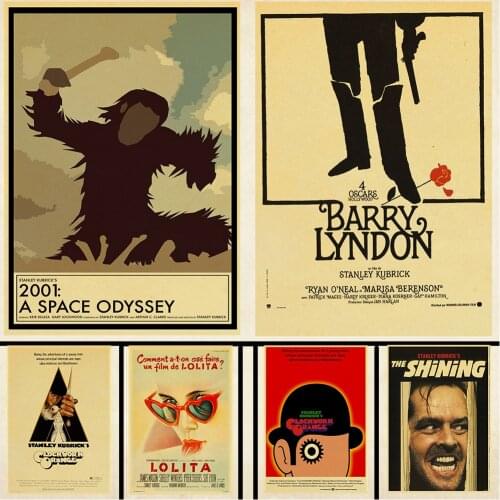 WTQ Kubrick Movie Retro Poster 2001 Space Odyssey / Clockwork Orange / Lolita Canvas Painting Wall Art Room Decor Home Decor