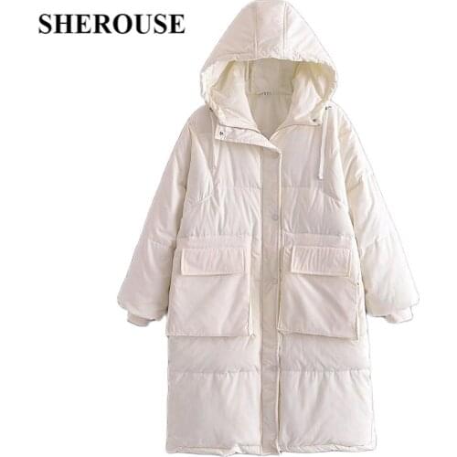 Женские пуховики с капюшоном Sherouse China At AliExpress