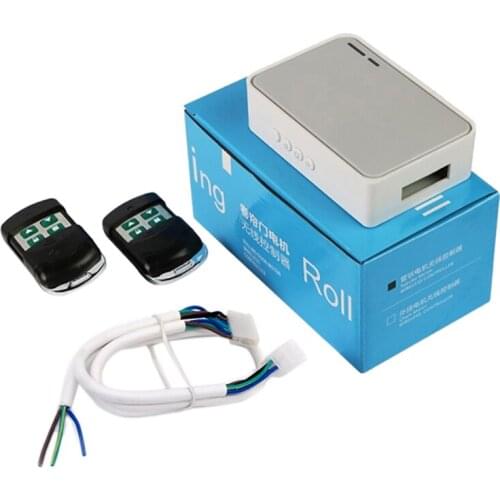 Rolling Shutter Tubular Motor Controller Wireless Garage Door Electric Door Remote Control Kit RF433Mhz Receiver Emitter