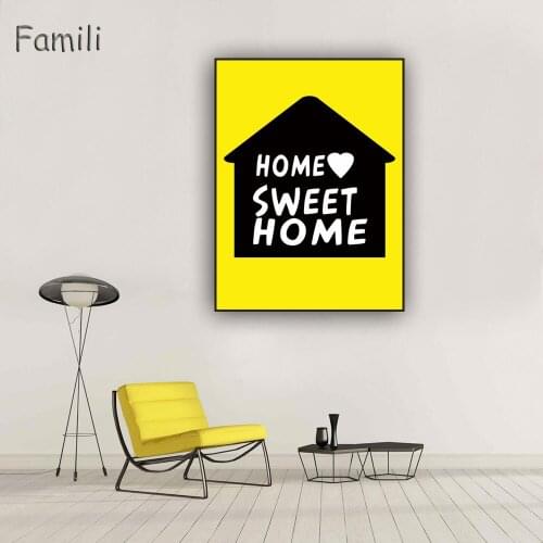 Nordic Minimalist House Typography Motivational Life Quotes Big Art Print Poster Wall Picture Canvas Painting Home Deco