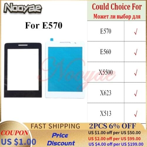 New Black Glass Panel For Philips Xenium E570 E571 E560 X5500 X623 X513 Glass Lens Screen Replacement +track