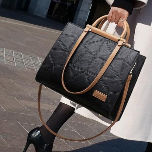 100% Genuine Leather Handbags 2020 New Ladies Hand-to-hand Hit Color Versatile One-shoulder Messenger Large Capacity Purses Gg